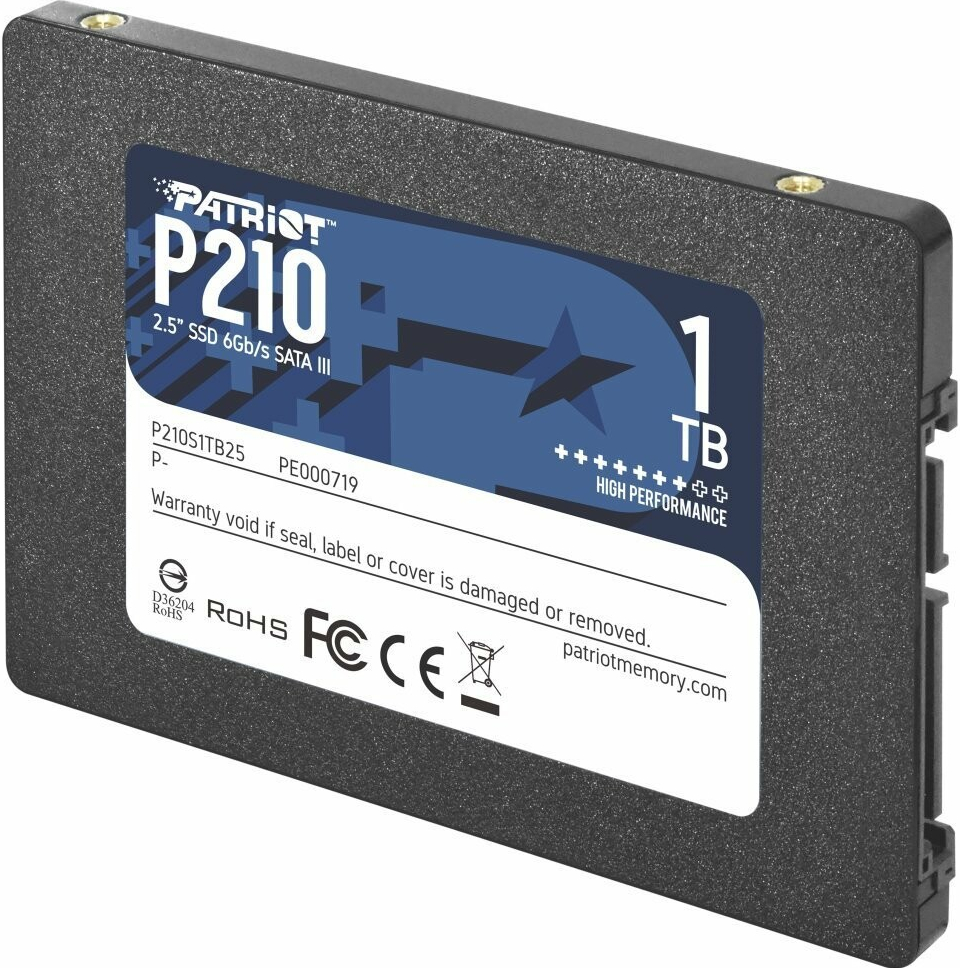 SSD Patriot P210 1TB poskytuje rýchle ukladanie dát a spoľahlivé fungovanie pre váš počítač.
