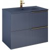 Elita Soho skrinka 80x45.3x63.5 cm závesná kúpeľňová skrinka pod umývadlo modrá RE010804047030