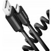 Axagon BUCM-AM10TB TWISTER USB-C USB-A, USB 2.0, 3A, ALU, 0,6m, černý