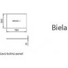 RAVAK Bočný panel k vani City/City Slim 80 cm, ľavý 80 cm X000001062