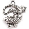 Prívesok JAŠTERICA 25x25mm - 1 ks platina