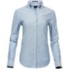 TeeJays Košile Oxford Perfect TJ 4001, dlouhý rukáv, dámská COT18400103705-light blue 2XL Modrá světlá