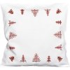 Návlek na vankúš, Vyšívané stromčeky, biely, 40 x 40 cm