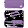 Credo Solingen Luxusní 5 dílná manikúra Summer Zipper 5 Lilac
