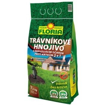 Agro FLORIA Trávníkové hnojivo s odpuzujícím účinkem proti krtkům 7,5kg