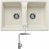 Blanco LEXA 8 biela soft s excentrom 527096 + Blanco MILA chróm 519414