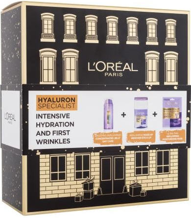 L\'Oréal Paris Hyaluron Specialist Intensive Hydration And First Wrinkles sada pleťový gél Hyaluron Specialist Concentrated Jelly 50 ml + odličovací prípravok Hyaluron Specialist Replumping