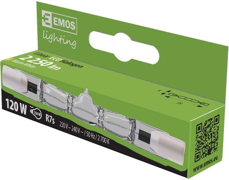 Emos Lineárna halogénová žiarovka J78 120W R7s teplá biela ZE0102