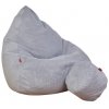 Supplies sedací vak s podnožkou DOT RELAX z plyšoviny - šedá farba