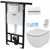 ALCADRAIN Alcadrain Jádromodul - predstenový inštalačný systém s bielym / chróm tlačidlom M1720-1 + WC Ideal Standard Tesi so sedadlom SoftClose, AquaBlade AM102/1120 M1720-1 TE1