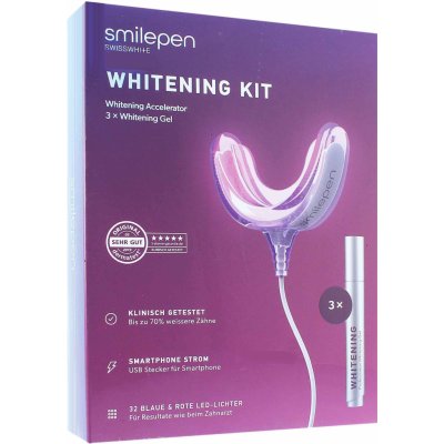 Smilepen Whitening Kit sada na bielenie zubov s LED urýchľovačom 3 x gél