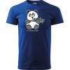Sablio Tričko s potlačou I am doing my best Panda - modré 5XL