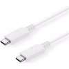 C-TECH kabel USB 3.2, Type-C (CM/CM), PD 100W, 20Gbps, 2m, bílý