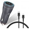 CONNECT IT InCarz DUPLEX nabíječka do auta, 2x USB-C, 1x Lightning, ANTRACITOVÁ CCC-5020-AN