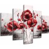 Gario Obraz na plátne Červené Vlčie maky - 5 dielny Veľkosť: 150 x 105 cm