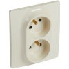 LEGRAND Niloe 2-zásuvka NILOE vyosená béžová s clonkami 764643 Legrand