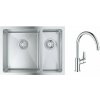 Súprava nerezový drez Grohe K700 31577SD1, kuchynská batéria Grohe Start Edge 30529001