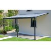 Hliníková pergola LANITPLAST WALL 43 antracit + bronz PC LG2122 - ks - m2 - ks - ks - komôrkový dymovo hnedý polykarbonát 6 mm - kg/m2 - šikmá - 1,92m - hliník - pergoly - antracit - 2,12 - 2,78m - 4,