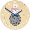 ModernClock Detské nástenné hodiny Ami Ľadový medveď 30 cm viacfarebné