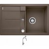 Blanco METRA 45 S kávová + excentrické ovládanie + Blanco MIDA-S chróm 521454