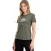 Alpha Industries New Basic T Wmn dark Olive dámske tričko Farba: zelená, Veľkosti dámske: S