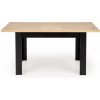 Halmar BAGIO stôl jedálenský, 120-160x80, doska lamin dub artisan/čierna