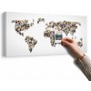 Obraz na korku mapa sveta pozostávajúca z ľudí