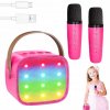 BEZDRÔTOVÝ PRENOSNÝ KARAOKE SET BLUETOOTH REPRODUKTOR + 2x MIKROFÓN