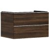 Hansgrohe Xelu Q - Umývadlová skrinka, 50x78x55 cm, 2 zásuvky, tmavý orech/matná biela 54077700