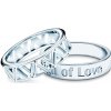 Savicki Partnerské prstene Sign of Love biele zlato plochý OP SAV1 B OP SAV2 B