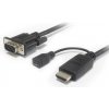 Kabelový převodník HDMI na VGA s napájecím micro USB konektorem 2m khcon-20