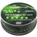 Médium na napaľovanie Mediarange DVD-R 4,7GB 16x, 25ks