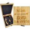 Sablio Darčeková sada na víno Ja mám najlepšieho brata na svete: 147×168×49 mm