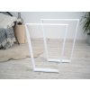 Treesome Úzká Lichoběžníková Železná Industrial Podnož Stolová Noha 2ks Bílá Rozměr: Š 60 x V 72 cm