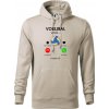 Volejbal volá - Mikina pánska Cape s kapucňou - 4XL ( Ľadovo sivá )