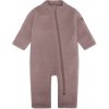 Merino overal na zips bez kapucne vyhrňovací ružový Twilight Mauve Mikk-Line NOOS Veľkosť: 68