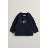 MIKINA GANT ARCHIVE SHIELD C-NECK EVENING BLUE