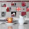 INSPIO Tapeta Nálepky na kuchynske obkladačky - London kvety plnofarebný motív