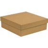 Darčeková krabica s vekom 300x300x100/40 mm, hnedá - kraft