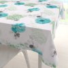 Biante Teflónový štvorcový obrus TF-044 Tyrkysové ruže na bielom 110x110 cm