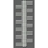 Zehnder Yucca - Kúpeľňový radiátor 134x60 cm, rovný, stredové pripojenie 5 cm, jednoradový, biely lak YS-130-060