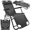 Ležadlo záhradné skladacie nastaviteľné kreslo cestovná stolička opierka hlavy