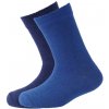 Vamle Safa dva páry merino ponožiek s lykrou detská modrá