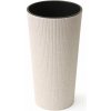 Kvetináč LAMELA, kvetináč LILIA ECO JUMPER - prúžok O 30 cm, výška 57 cm, biely (1311118726)