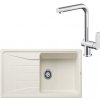 SET381 - Gránitový drez Blanco Sona XL 6 S biela soft + Kuchynská batéria Rosan S2 238201 chróm