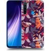 Picasee silikónový čierny obal pre Xiaomi Redmi Note 8 - Purple Leaf