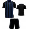 Futbalový set Givova Tratto, čierna/ modrá Veľkosť: L