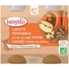 BABYBIO Menu mrkva, tekvica a jablká s kačacím mäsom 2x 200 g