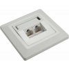 Solarix Zásuvka CAT6 STP 2 x RJ45 pod omítku bílá