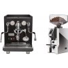 ECM Synchronika, black, dark walnut + Eureka Mignon Specialita Compatto, CR chrome